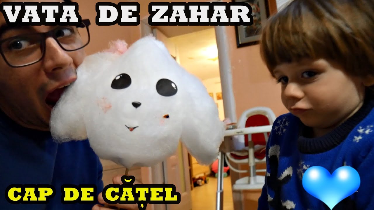 Am MÂNCAT cea mai TARE VATĂ DE ZAHAR din viața mea ! Cap de cățel făcut acasă !