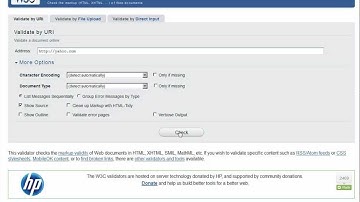 A Walkthrough the W3C Markup Validation Service