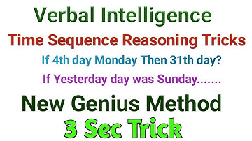 Basic Time Sequence Reasoning Tricks | Verbal Intelligence Test