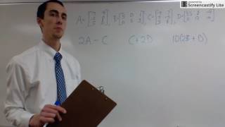 Matrices Sequences and Conics Unit: Lesson 1 Part 1 Matrix Operations