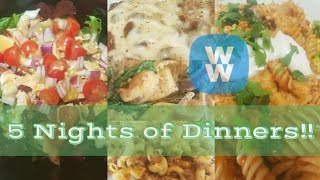5 NIGHTS OF WW DINNERS | COPYCAT PANERA | DEEP DISH SLOPPY JOE CASSEROLE & MORE! | WEIGHT WATCHERS!!
