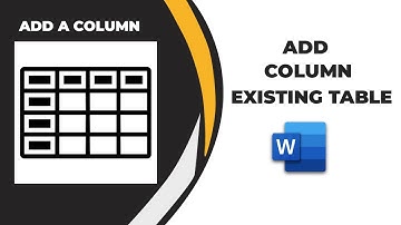 How to add a column to an existing table in Word