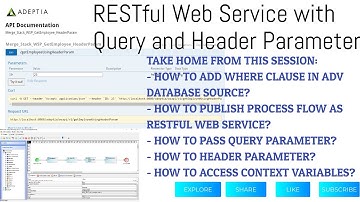 Adeptia Training : Publish RESTful Web Service with Query and Header Parameter