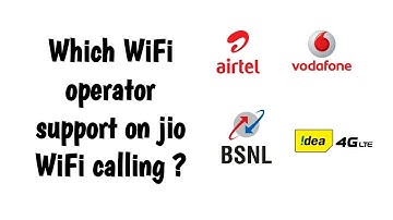 Which WiFi operator support on jio WiFi calling/Jio wifi calling | Wifi calling Hindi - iamarsingh