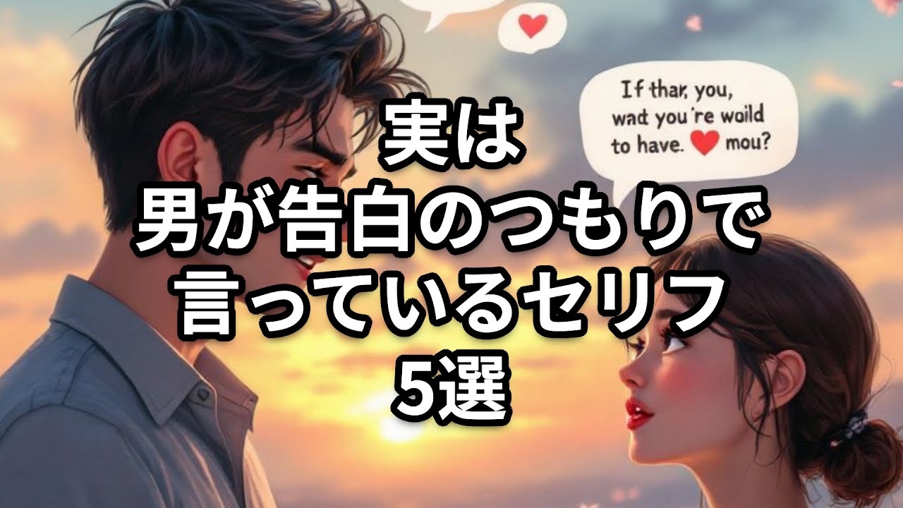 実は男が告白のつもりで言っているセリフ5選 - YouTube