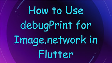 How to Use debugPrint for Image.network in Flutter