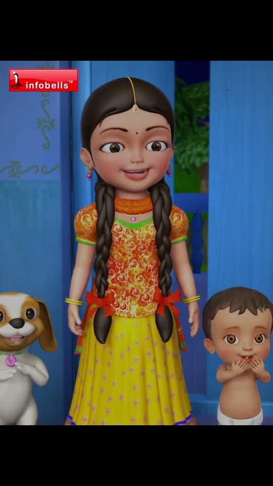Chanda Mama Ka Sundar Chehara | Hindi Rhymes \u0026 Kids Rhymes | Infobells #hindirhymes #hindicartoons