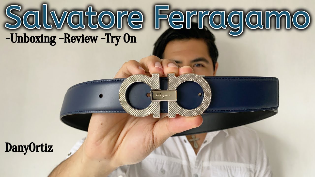 FERRAGAMO || Gancini/Reversible || Cinturón || Unboxing/Review/Try On || - YouTube