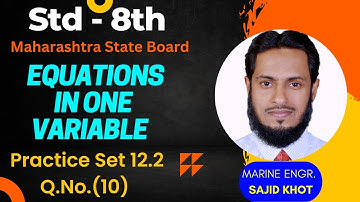 Std 8/Equations in one variable/Practice set 12.2/ Q.No.(10)
