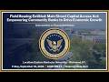 Field Hearing Entitled: Main Street Capital Access Act: Empowering Community Banks