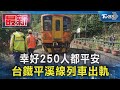 幸好250人都平安 台鐵平溪線列車出軌｜TVBS新聞 @TVBSNEWS01