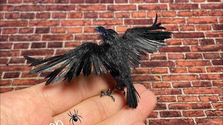 How I made Miniature Raven Bird - Dollhouse realis...