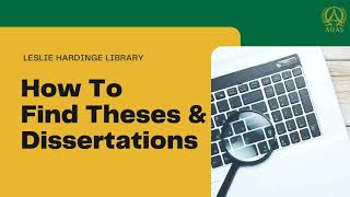 How to find theses and dissertations