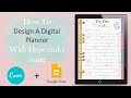 How to make a digital planner with hyperlinks In Canva and Google slides