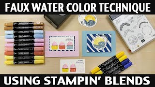 Stamping Jill - Faux Water Color Technique Using Stampin&#39; Blends