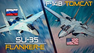 Su35 FlankerE Vs F14 Tomcat | Digital Combat Simulator | DCS | INTERCEPT | DOGFIGHT