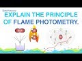 Explain the principle of flame photometry  spectroscopy  analytical chemistry