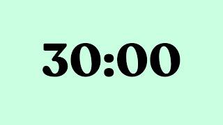 30 Minute Aesthetic Pastel Green Timer | Calming Music| Deep Focus