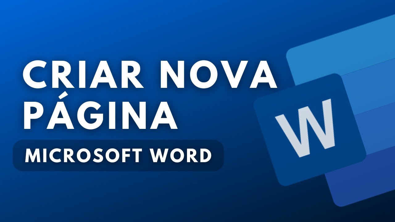 Como criar uma nova página no WORD - YouTube