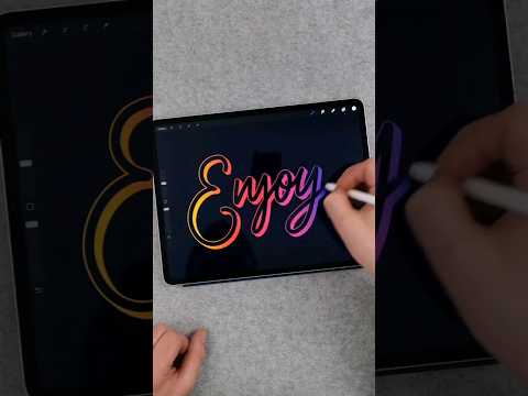 How To Make Gradient Lettering In Procreate