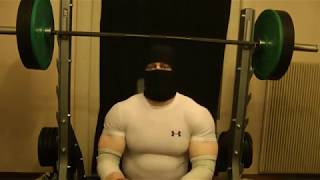 Ninja Tyler Bodybuilder Workout  Seated Barbell Shoulder Press 275 x 5 Reps