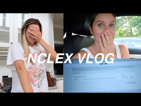 nclex vlog... before the exam + live results!!