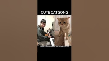 Piano Duet with a Cute Singing Cat