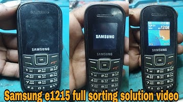 Samsung e1215 full sorting problem solution video Samsung e1215 dead solution video #vikastech