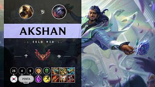 Akshan Mid vs Tristana - KR Grandmaster Patch 14.9