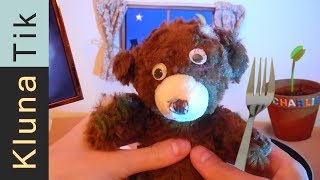 ASMR sleep EATING a Teddy bear!!! - Kluna Tik Dinner #19 | ASMR eating sounds no talking