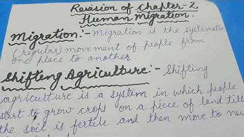 Social Science Class 5th (Revision of Chapter 2 Human Migration)