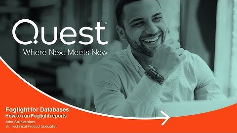 How to run reports in Foglight