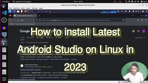 How to install android studio on Kali Linux  2023