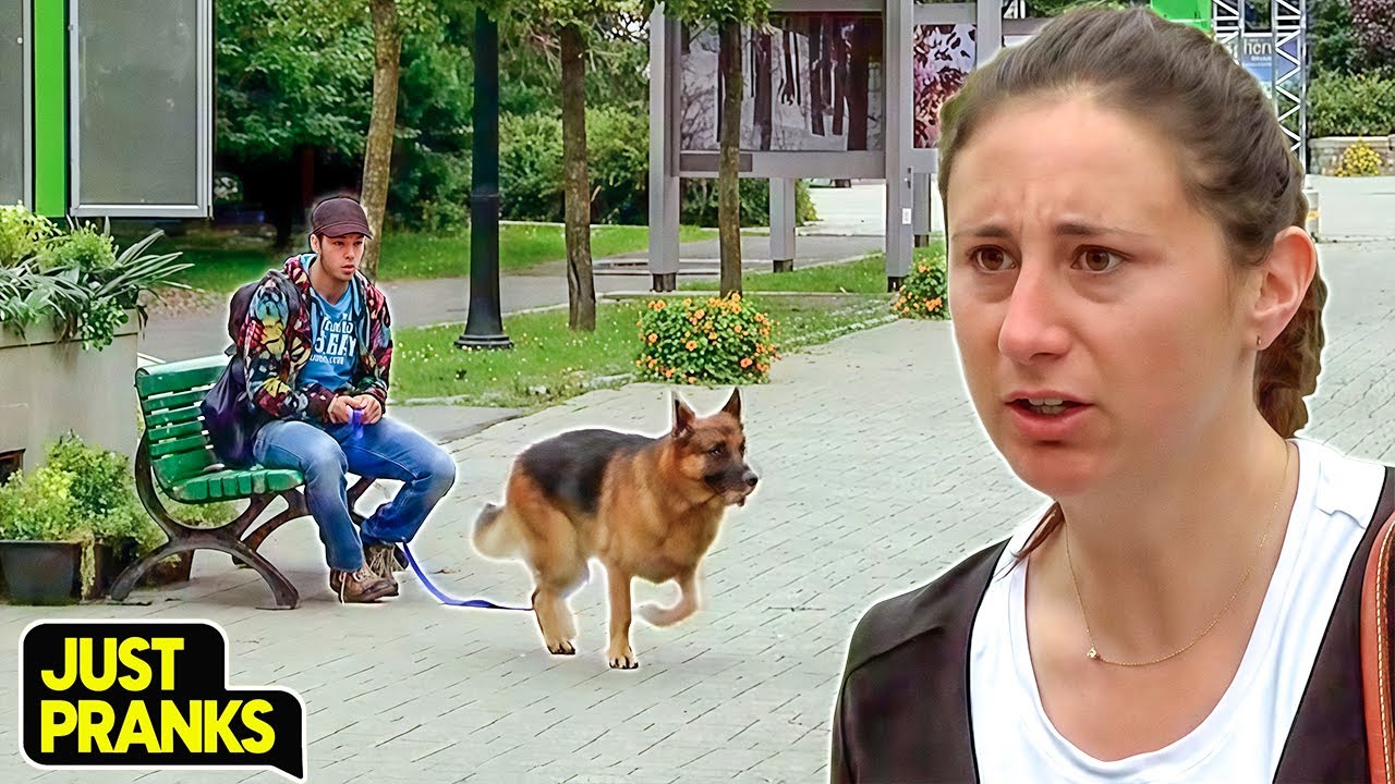 Her dog ran off and left everyone in shock 😂 | Just Pranks