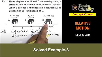Class 11 Physics | Relative Motion | #4 Solved Example-3 on Relative Motion | For JEE & NEET