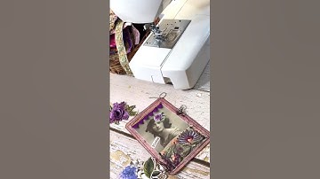 Boho journal floating pocket with sari trim scraps #bohojunkjournal #creativesewing #journalpocket