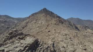 Drone video of the blackened peak from the plateau on the real Mount Sinai in Arabia! (Feb. 2017)