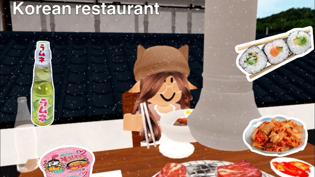 Roblox korean BBQ restaurant | roblox Mukbang - YouTube