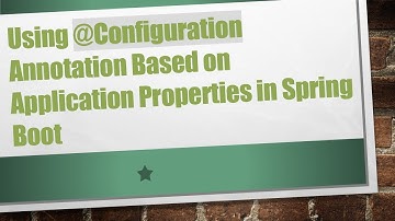 Using @Configuration Annotation Based on Application Properties in Spring Boot