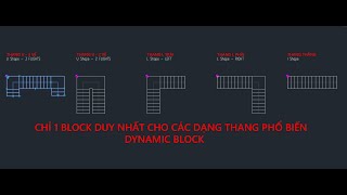 AutoCAD - Dynamic Block - Stairs