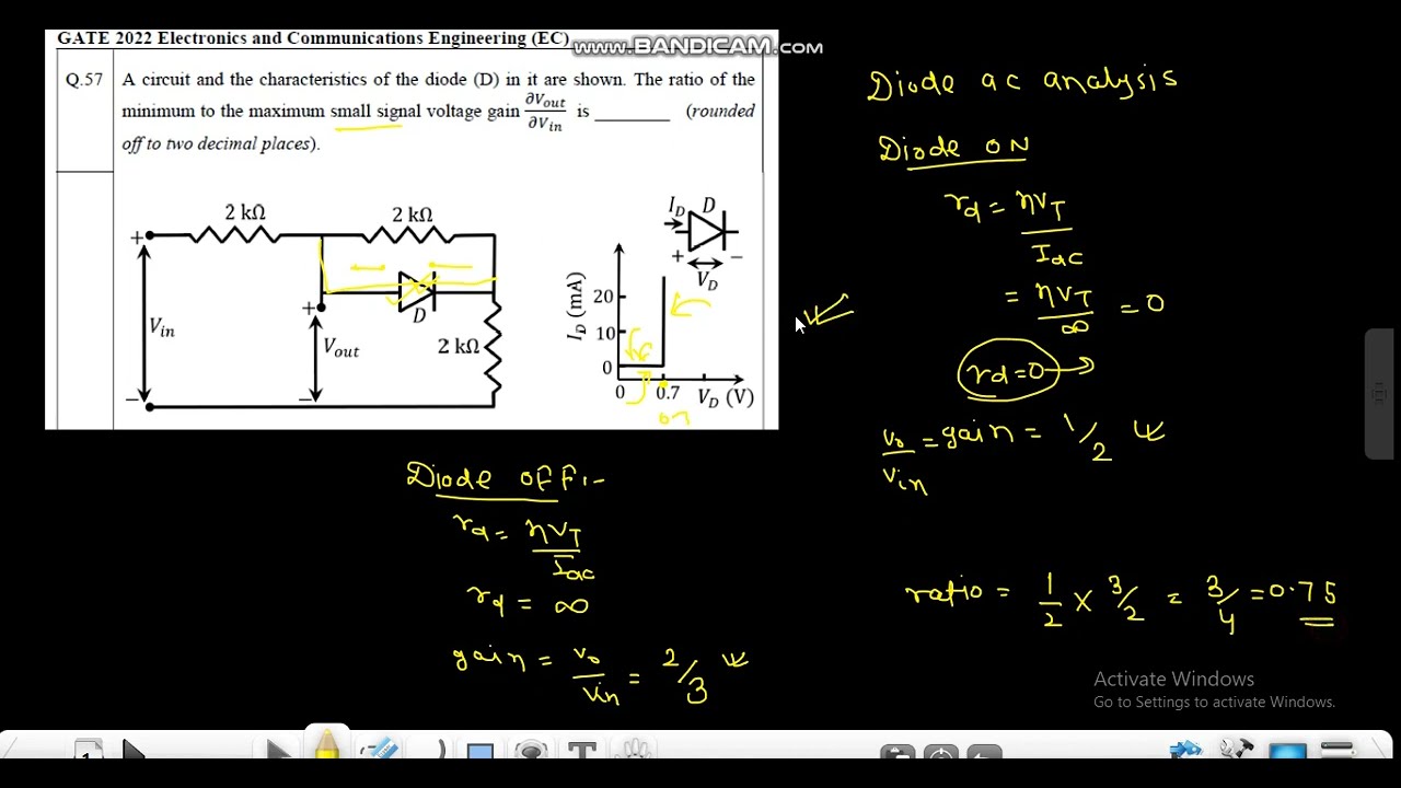 Analog Electronics SOLUTIONS || GATE 2022 || ECE