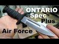 Нож Ontario Spec Plus Air Force исправляю геометрию клинка и долы. Делаю заточку, травление и ножны