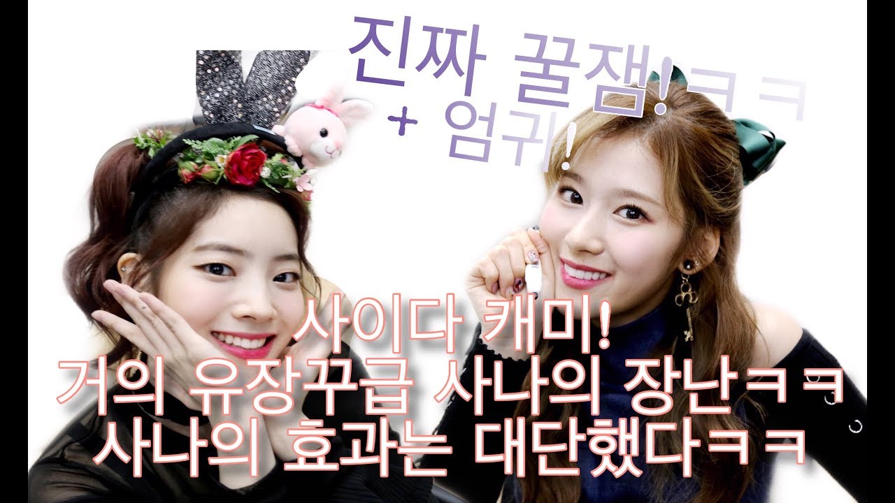 [TWICE] 사이다 캐미! 거의 유장꾸급 사나의 장난ㅋㅋ사나의 효과는 대단했다ㅋㅋ(꿀잼과 엄귀ㅎ)