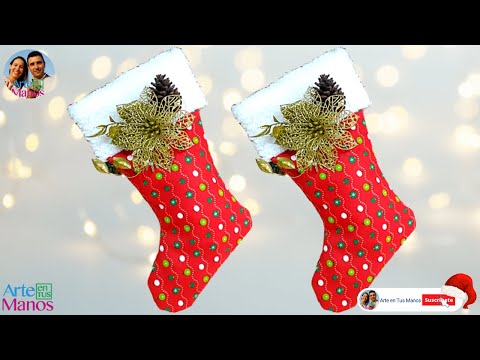 ?Cómo Hacer BOTAS NAVIDEÑAS, FÁCIL, sencilla, económica y sin costuras, con Arte en Tus Manos
