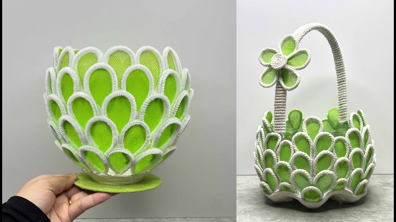 DIY Beautiful Plastic Bottle Organizer Ideas | Ide Keranjang cantik dari botol air le minerale