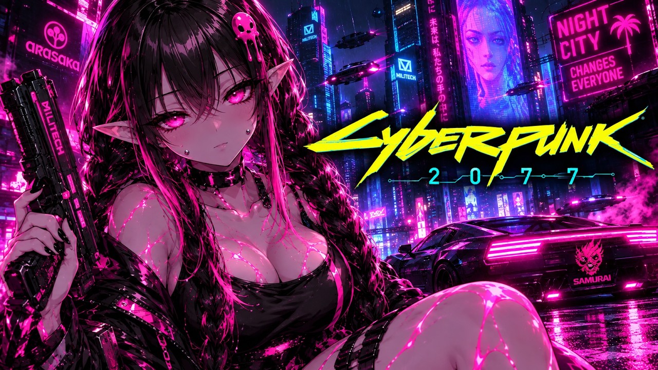 💗 Neon Nights & Cybernetic Chaos! | Cyberpunk 2077 Gameplay | Ahkyo VTuber
