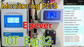 Monitoring PLTS Solar panel Scc Epever dengan IOT esp32