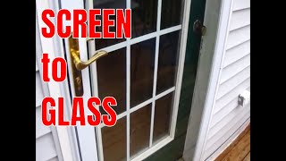 Andersen 3000 Storm Door Screen to Glass Swap