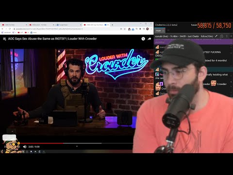 Thumbnail for HasanAbi reacts to Steven Crowder''s take on AOC''s sexual assault