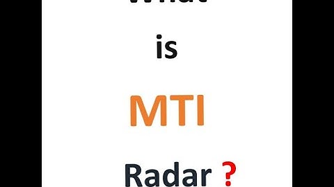 Moving target (MTI) radar